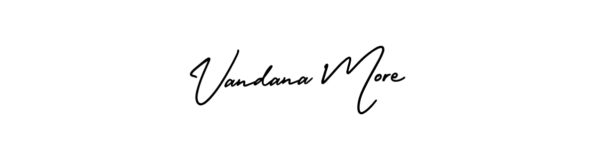 It looks lik you need a new signature style for name Vandana More. Design unique handwritten (AmerikaSignatureDemo-Regular) signature with our free signature maker in just a few clicks. Vandana More signature style 3 images and pictures png