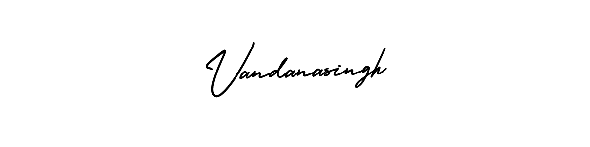 How to make Vandanasingh signature? AmerikaSignatureDemo-Regular is a professional autograph style. Create handwritten signature for Vandanasingh name. Vandanasingh signature style 3 images and pictures png