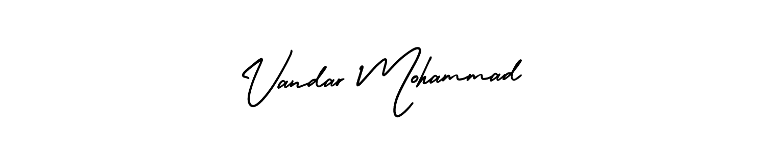 How to make Vandar Mohammad signature? AmerikaSignatureDemo-Regular is a professional autograph style. Create handwritten signature for Vandar Mohammad name. Vandar Mohammad signature style 3 images and pictures png