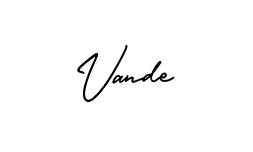You can use this online signature creator to create a handwritten signature for the name Vande. This is the best online autograph maker. Vande signature style 3 images and pictures png