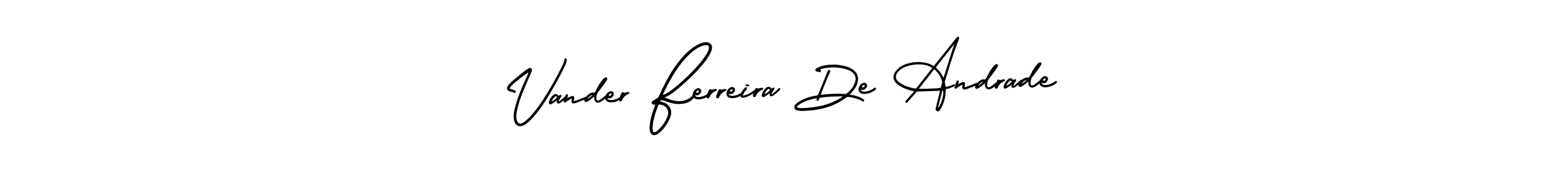 Make a beautiful signature design for name Vander Ferreira De Andrade. With this signature (AmerikaSignatureDemo-Regular) style, you can create a handwritten signature for free. Vander Ferreira De Andrade signature style 3 images and pictures png