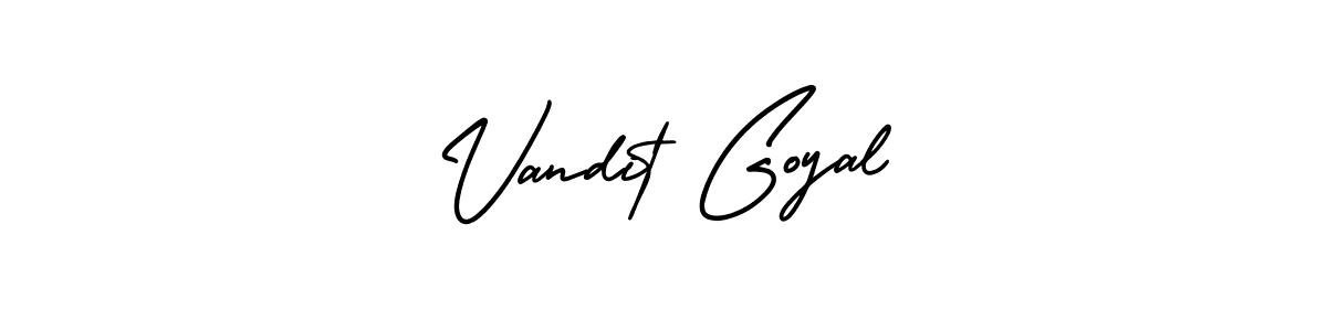 Design your own signature with our free online signature maker. With this signature software, you can create a handwritten (AmerikaSignatureDemo-Regular) signature for name Vandit Goyal. Vandit Goyal signature style 3 images and pictures png