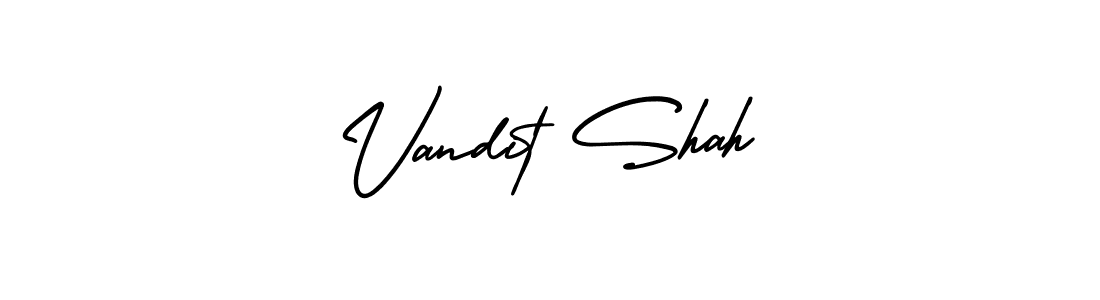 Create a beautiful signature design for name Vandit Shah. With this signature (AmerikaSignatureDemo-Regular) fonts, you can make a handwritten signature for free. Vandit Shah signature style 3 images and pictures png