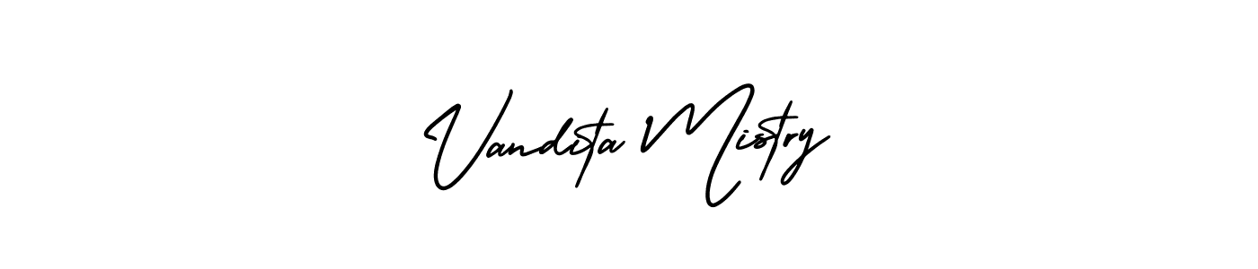 Also You can easily find your signature by using the search form. We will create Vandita Mistry name handwritten signature images for you free of cost using AmerikaSignatureDemo-Regular sign style. Vandita Mistry signature style 3 images and pictures png