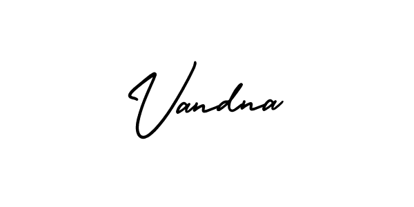 Make a beautiful signature design for name Vandna. Use this online signature maker to create a handwritten signature for free. Vandna signature style 3 images and pictures png