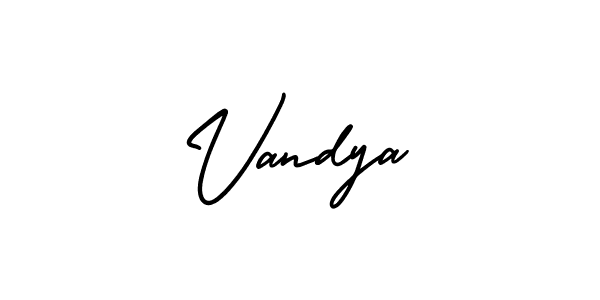 Make a beautiful signature design for name Vandya. With this signature (AmerikaSignatureDemo-Regular) style, you can create a handwritten signature for free. Vandya signature style 3 images and pictures png