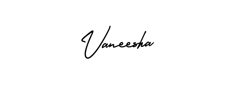 How to Draw Vaneesha signature style? AmerikaSignatureDemo-Regular is a latest design signature styles for name Vaneesha. Vaneesha signature style 3 images and pictures png