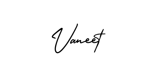 Vaneet stylish signature style. Best Handwritten Sign (AmerikaSignatureDemo-Regular) for my name. Handwritten Signature Collection Ideas for my name Vaneet. Vaneet signature style 3 images and pictures png