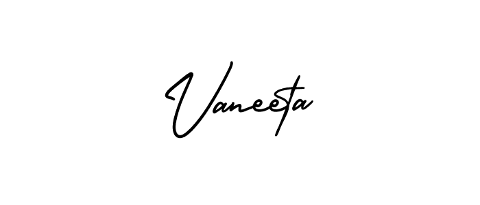 Make a beautiful signature design for name Vaneeta. With this signature (AmerikaSignatureDemo-Regular) style, you can create a handwritten signature for free. Vaneeta signature style 3 images and pictures png