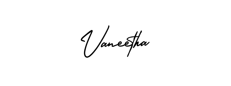 Create a beautiful signature design for name Vaneetha. With this signature (AmerikaSignatureDemo-Regular) fonts, you can make a handwritten signature for free. Vaneetha signature style 3 images and pictures png