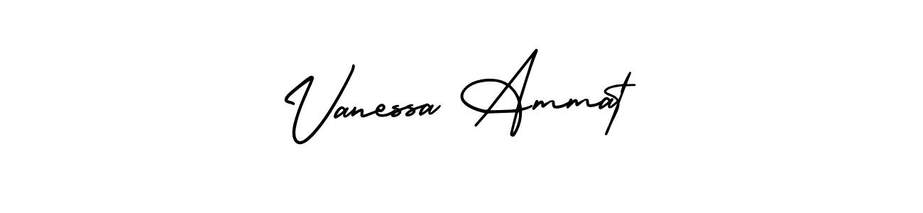 You should practise on your own different ways (AmerikaSignatureDemo-Regular) to write your name (Vanessa Ammat) in signature. don't let someone else do it for you. Vanessa Ammat signature style 3 images and pictures png