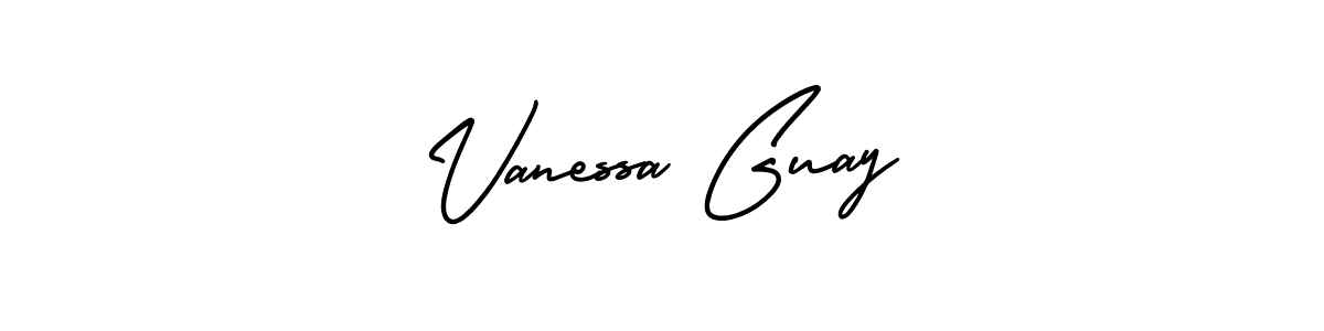 You should practise on your own different ways (AmerikaSignatureDemo-Regular) to write your name (Vanessa Guay) in signature. don't let someone else do it for you. Vanessa Guay signature style 3 images and pictures png