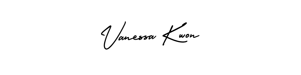 How to make Vanessa Kwon name signature. Use AmerikaSignatureDemo-Regular style for creating short signs online. This is the latest handwritten sign. Vanessa Kwon signature style 3 images and pictures png