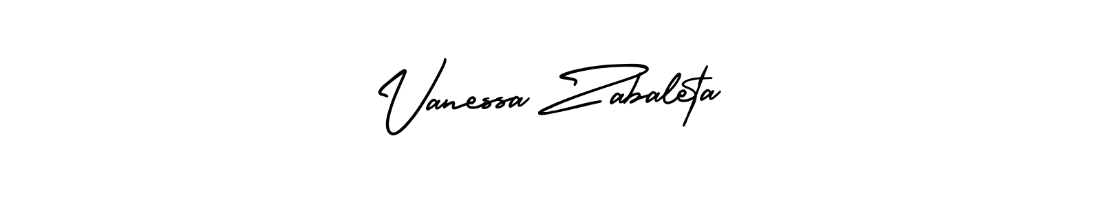 Vanessa Zabaleta stylish signature style. Best Handwritten Sign (AmerikaSignatureDemo-Regular) for my name. Handwritten Signature Collection Ideas for my name Vanessa Zabaleta. Vanessa Zabaleta signature style 3 images and pictures png