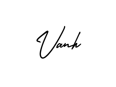 Vanh stylish signature style. Best Handwritten Sign (AmerikaSignatureDemo-Regular) for my name. Handwritten Signature Collection Ideas for my name Vanh. Vanh signature style 3 images and pictures png