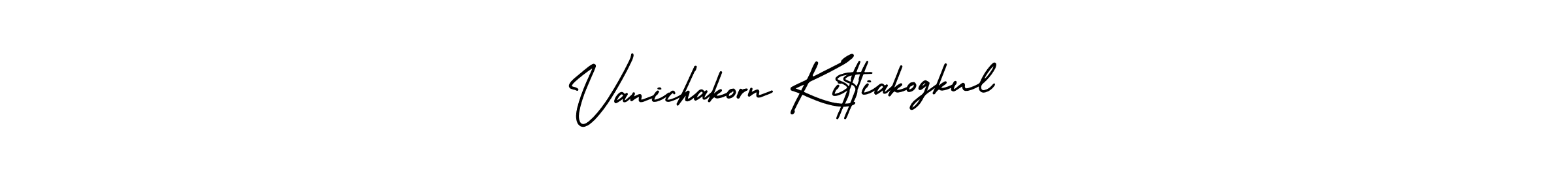Use a signature maker to create a handwritten signature online. With this signature software, you can design (AmerikaSignatureDemo-Regular) your own signature for name Vanichakorn Kittiakogkul. Vanichakorn Kittiakogkul signature style 3 images and pictures png