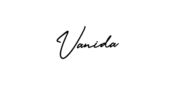 Similarly AmerikaSignatureDemo-Regular is the best handwritten signature design. Signature creator online .You can use it as an online autograph creator for name Vanida. Vanida signature style 3 images and pictures png