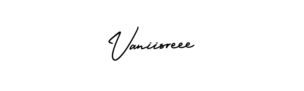 Create a beautiful signature design for name Vaniisreee. With this signature (AmerikaSignatureDemo-Regular) fonts, you can make a handwritten signature for free. Vaniisreee signature style 3 images and pictures png