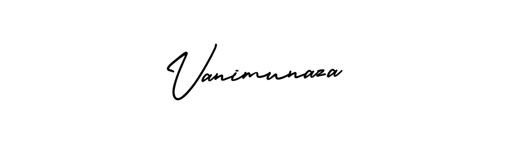 Vanimunaza stylish signature style. Best Handwritten Sign (AmerikaSignatureDemo-Regular) for my name. Handwritten Signature Collection Ideas for my name Vanimunaza. Vanimunaza signature style 3 images and pictures png