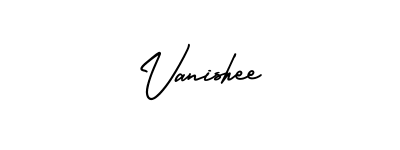 You should practise on your own different ways (AmerikaSignatureDemo-Regular) to write your name (Vanishee) in signature. don't let someone else do it for you. Vanishee signature style 3 images and pictures png