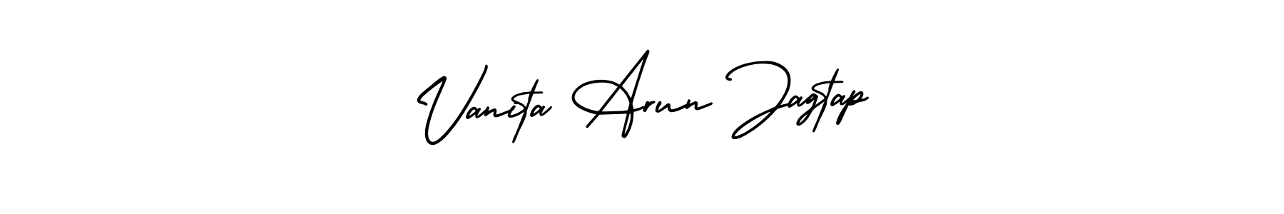 Vanita Arun Jagtap stylish signature style. Best Handwritten Sign (AmerikaSignatureDemo-Regular) for my name. Handwritten Signature Collection Ideas for my name Vanita Arun Jagtap. Vanita Arun Jagtap signature style 3 images and pictures png