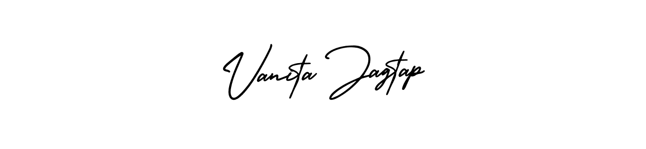 How to Draw Vanita Jagtap signature style? AmerikaSignatureDemo-Regular is a latest design signature styles for name Vanita Jagtap. Vanita Jagtap signature style 3 images and pictures png