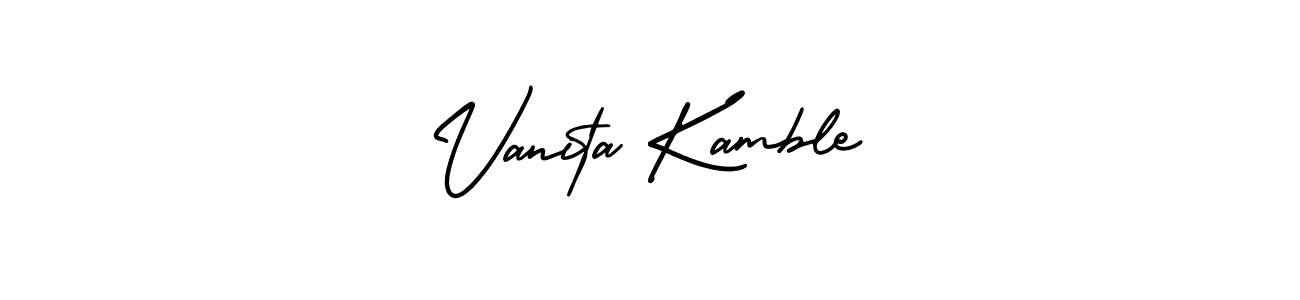 Make a short Vanita Kamble signature style. Manage your documents anywhere anytime using AmerikaSignatureDemo-Regular. Create and add eSignatures, submit forms, share and send files easily. Vanita Kamble signature style 3 images and pictures png