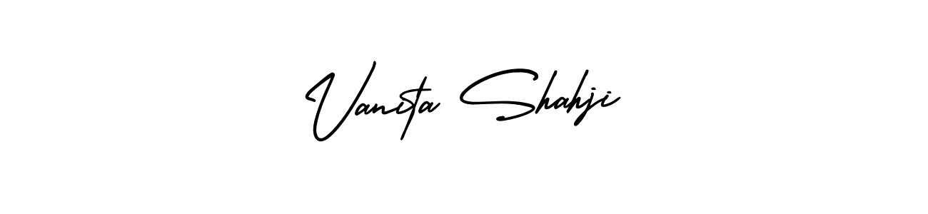 Vanita Shahji stylish signature style. Best Handwritten Sign (AmerikaSignatureDemo-Regular) for my name. Handwritten Signature Collection Ideas for my name Vanita Shahji. Vanita Shahji signature style 3 images and pictures png