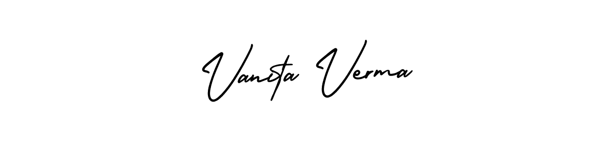 Vanita Verma stylish signature style. Best Handwritten Sign (AmerikaSignatureDemo-Regular) for my name. Handwritten Signature Collection Ideas for my name Vanita Verma. Vanita Verma signature style 3 images and pictures png