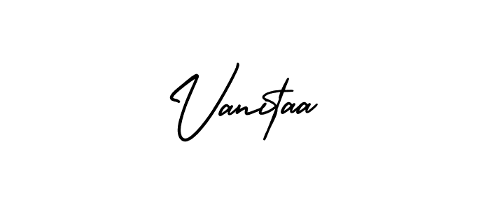Make a beautiful signature design for name Vanitaa. With this signature (AmerikaSignatureDemo-Regular) style, you can create a handwritten signature for free. Vanitaa signature style 3 images and pictures png