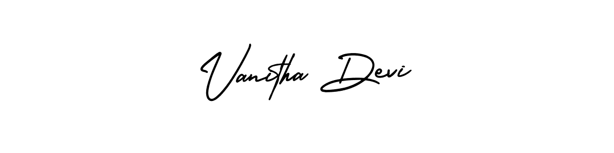 Use a signature maker to create a handwritten signature online. With this signature software, you can design (AmerikaSignatureDemo-Regular) your own signature for name Vanitha Devi. Vanitha Devi signature style 3 images and pictures png