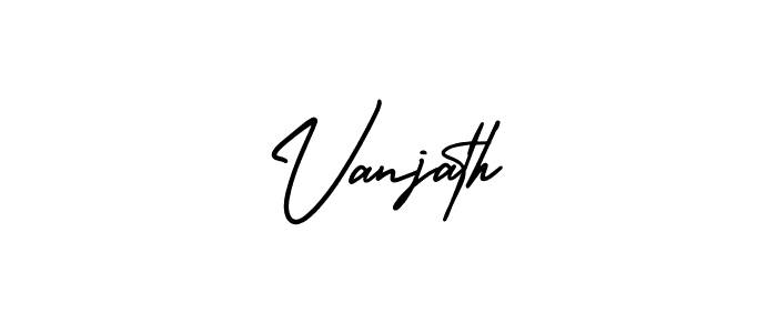 The best way (AmerikaSignatureDemo-Regular) to make a short signature is to pick only two or three words in your name. The name Vanjath include a total of six letters. For converting this name. Vanjath signature style 3 images and pictures png