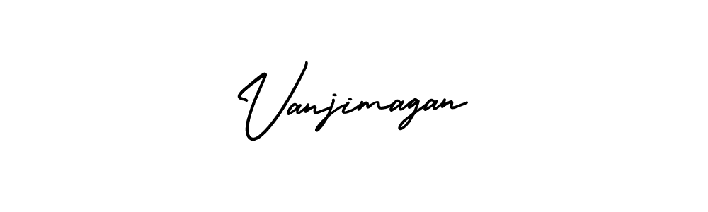 You should practise on your own different ways (AmerikaSignatureDemo-Regular) to write your name (Vanjimagan) in signature. don't let someone else do it for you. Vanjimagan signature style 3 images and pictures png