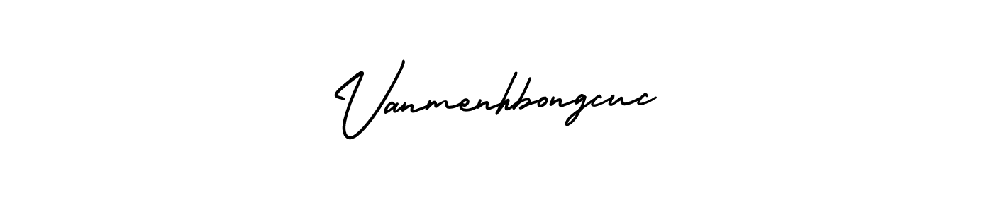 Create a beautiful signature design for name Vanmenhbongcuc. With this signature (AmerikaSignatureDemo-Regular) fonts, you can make a handwritten signature for free. Vanmenhbongcuc signature style 3 images and pictures png