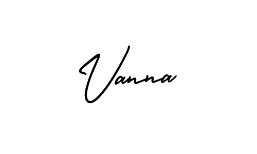 Vanna stylish signature style. Best Handwritten Sign (AmerikaSignatureDemo-Regular) for my name. Handwritten Signature Collection Ideas for my name Vanna. Vanna signature style 3 images and pictures png