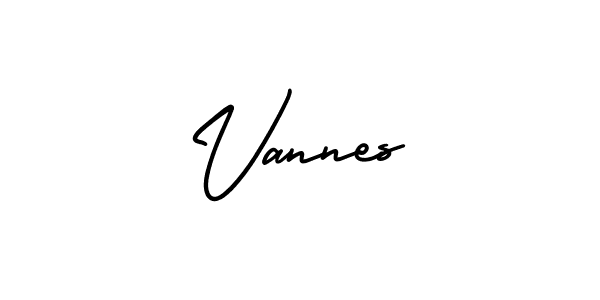 Vannes stylish signature style. Best Handwritten Sign (AmerikaSignatureDemo-Regular) for my name. Handwritten Signature Collection Ideas for my name Vannes. Vannes signature style 3 images and pictures png