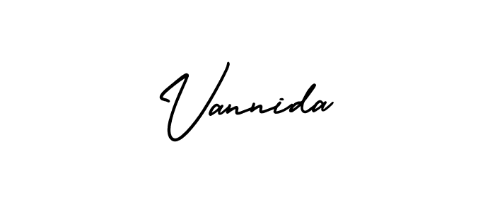 Make a beautiful signature design for name Vannida. With this signature (AmerikaSignatureDemo-Regular) style, you can create a handwritten signature for free. Vannida signature style 3 images and pictures png