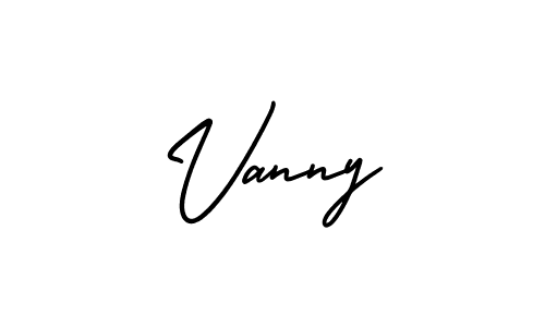 Vanny stylish signature style. Best Handwritten Sign (AmerikaSignatureDemo-Regular) for my name. Handwritten Signature Collection Ideas for my name Vanny. Vanny signature style 3 images and pictures png