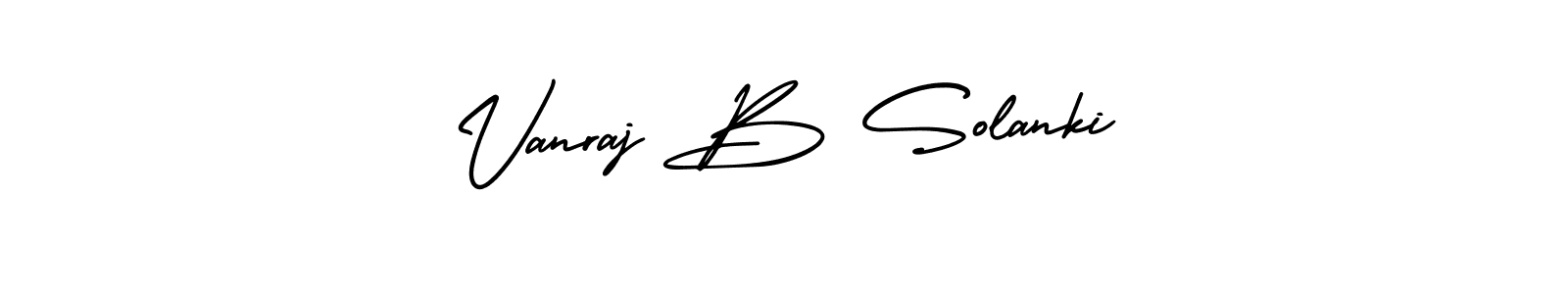 AmerikaSignatureDemo-Regular is a professional signature style that is perfect for those who want to add a touch of class to their signature. It is also a great choice for those who want to make their signature more unique. Get Vanraj B Solanki name to fancy signature for free. Vanraj B Solanki signature style 3 images and pictures png