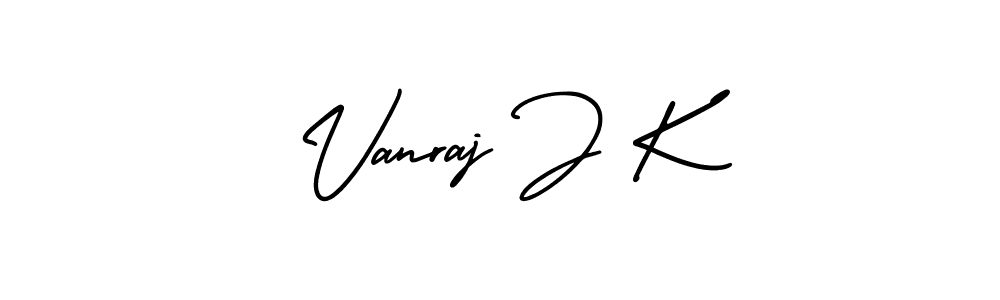 How to make Vanraj J K signature? AmerikaSignatureDemo-Regular is a professional autograph style. Create handwritten signature for Vanraj J K name. Vanraj J K signature style 3 images and pictures png