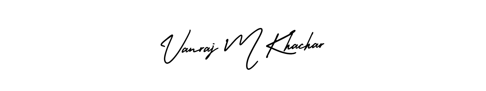 Use a signature maker to create a handwritten signature online. With this signature software, you can design (AmerikaSignatureDemo-Regular) your own signature for name Vanraj M Khachar. Vanraj M Khachar signature style 3 images and pictures png