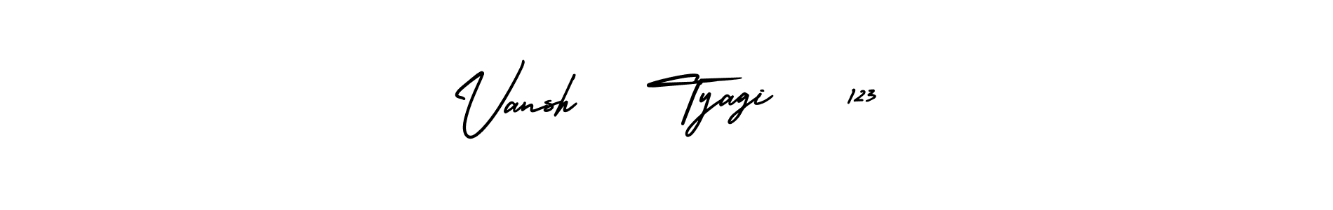 How to Draw Vansh   Tyagi   123 signature style? AmerikaSignatureDemo-Regular is a latest design signature styles for name Vansh   Tyagi   123. Vansh   Tyagi   123 signature style 3 images and pictures png