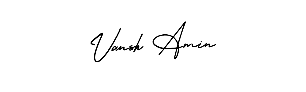 How to make Vansh Amin signature? AmerikaSignatureDemo-Regular is a professional autograph style. Create handwritten signature for Vansh Amin name. Vansh Amin signature style 3 images and pictures png