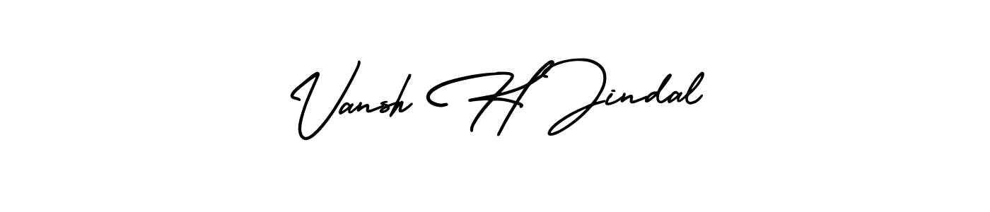 Vansh H Jindal stylish signature style. Best Handwritten Sign (AmerikaSignatureDemo-Regular) for my name. Handwritten Signature Collection Ideas for my name Vansh H Jindal. Vansh H Jindal signature style 3 images and pictures png
