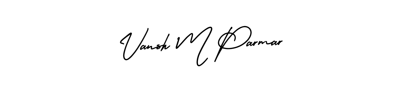 Use a signature maker to create a handwritten signature online. With this signature software, you can design (AmerikaSignatureDemo-Regular) your own signature for name Vansh M Parmar. Vansh M Parmar signature style 3 images and pictures png