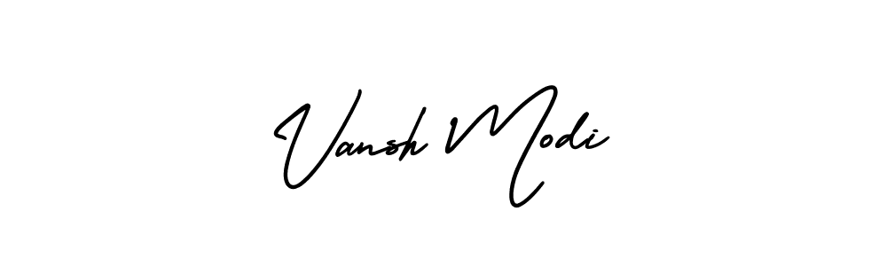 Vansh Modi stylish signature style. Best Handwritten Sign (AmerikaSignatureDemo-Regular) for my name. Handwritten Signature Collection Ideas for my name Vansh Modi. Vansh Modi signature style 3 images and pictures png