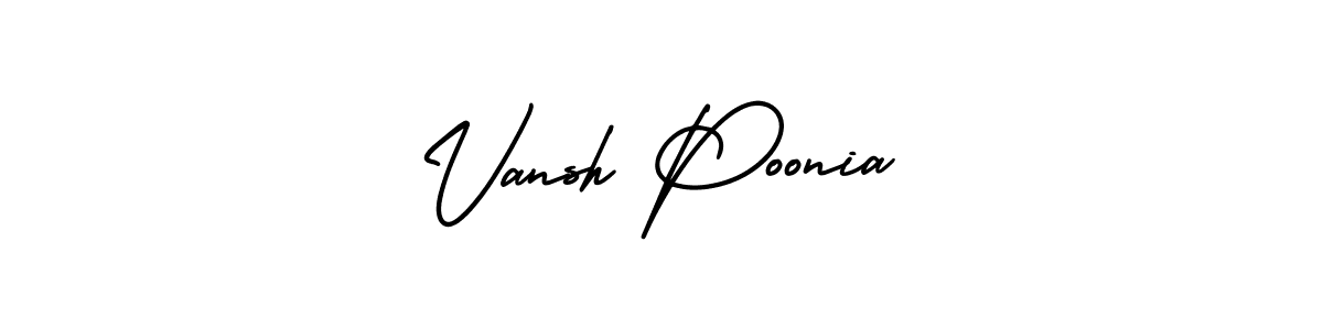 Vansh Poonia stylish signature style. Best Handwritten Sign (AmerikaSignatureDemo-Regular) for my name. Handwritten Signature Collection Ideas for my name Vansh Poonia. Vansh Poonia signature style 3 images and pictures png