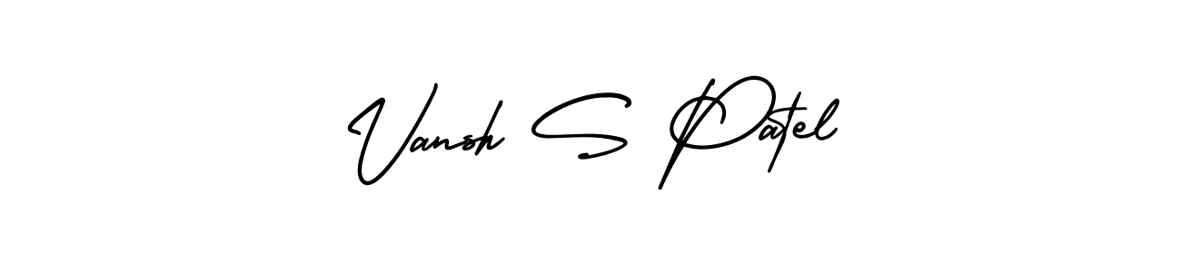 How to make Vansh S Patel name signature. Use AmerikaSignatureDemo-Regular style for creating short signs online. This is the latest handwritten sign. Vansh S Patel signature style 3 images and pictures png
