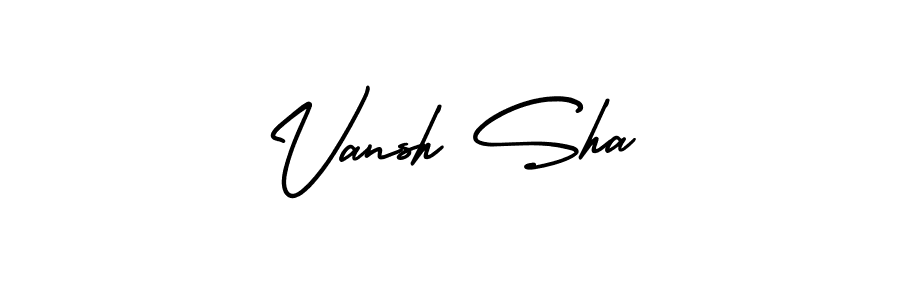 Similarly AmerikaSignatureDemo-Regular is the best handwritten signature design. Signature creator online .You can use it as an online autograph creator for name Vansh Sha. Vansh Sha signature style 3 images and pictures png