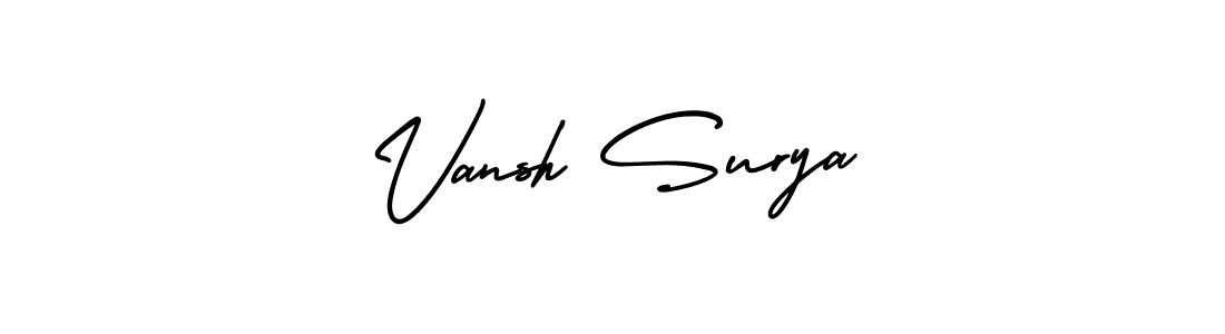 How to Draw Vansh Surya signature style? AmerikaSignatureDemo-Regular is a latest design signature styles for name Vansh Surya. Vansh Surya signature style 3 images and pictures png
